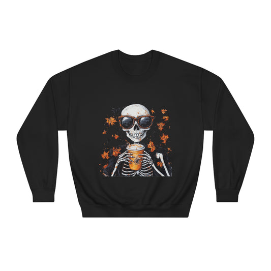 Funny Skeleton, Spooky, Halloween Sweatshirt, Unisex Crewneck Sweatshirt